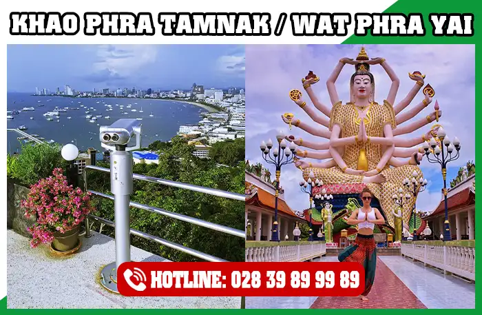 Ngắm Cảnh Pattaya Thái Lan Trên Khao Phra Tamnak / Wat Phra Yai
