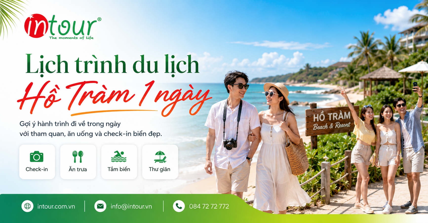 Lịch trình du lịch Hồ Tràm 1 ngày
