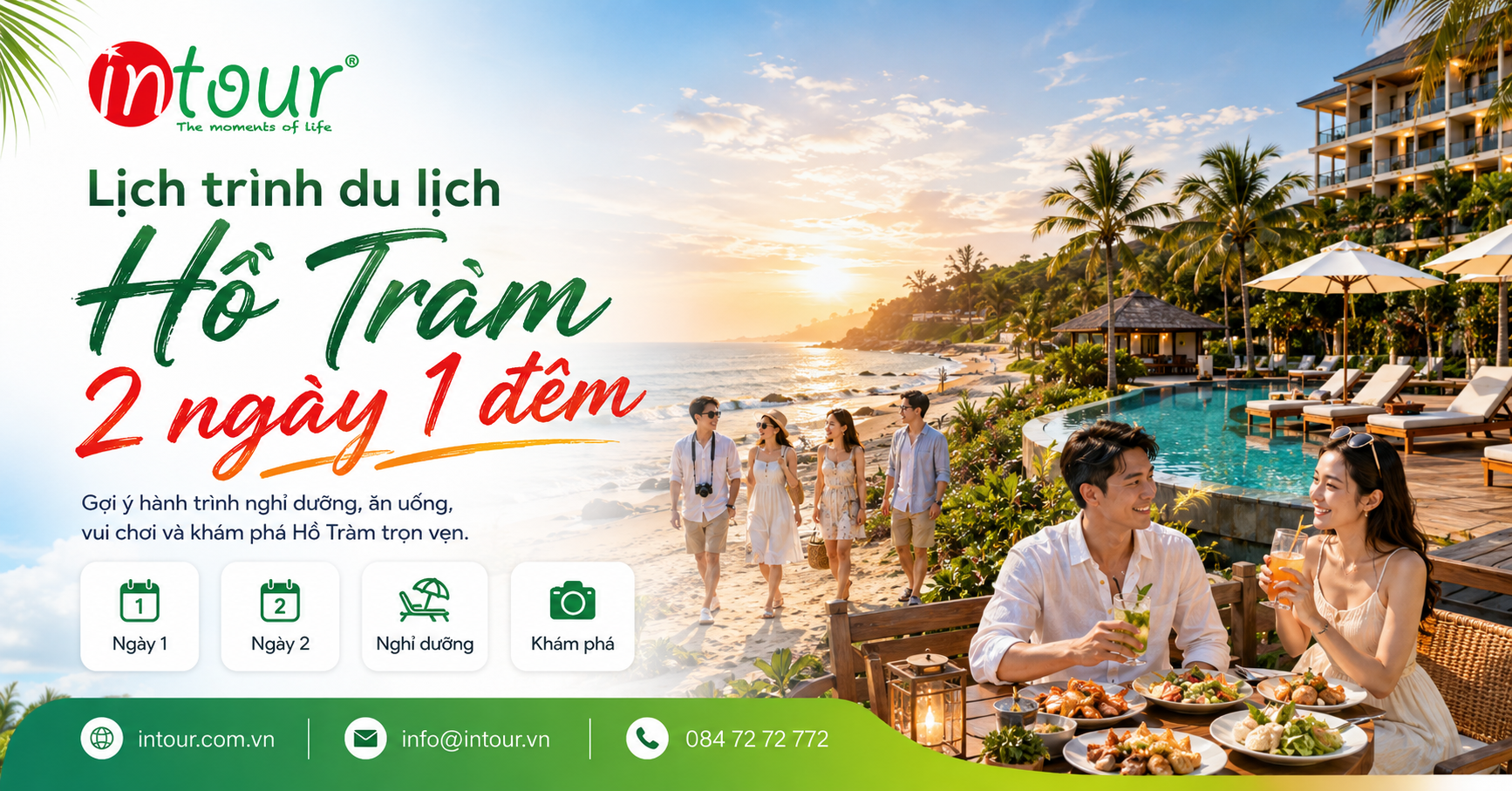 Lịch trình du lịch Hồ Tràm 2 ngày 1 đêm Lịch trình du lịch Hồ Tràm 2 ngày 1 đêm