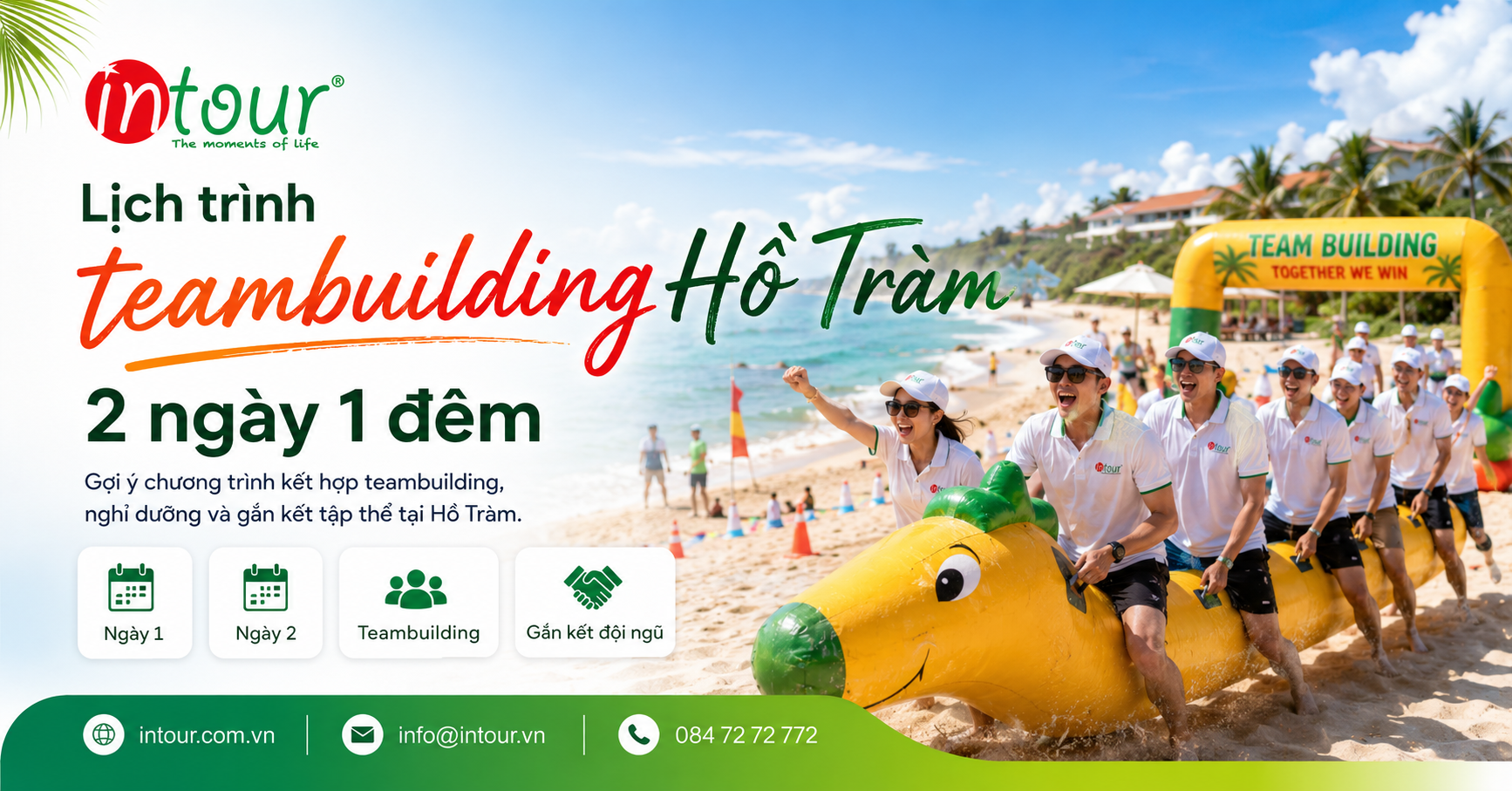 Lịch trình teambuilding Hồ Tràm 2 ngày 1 đêm