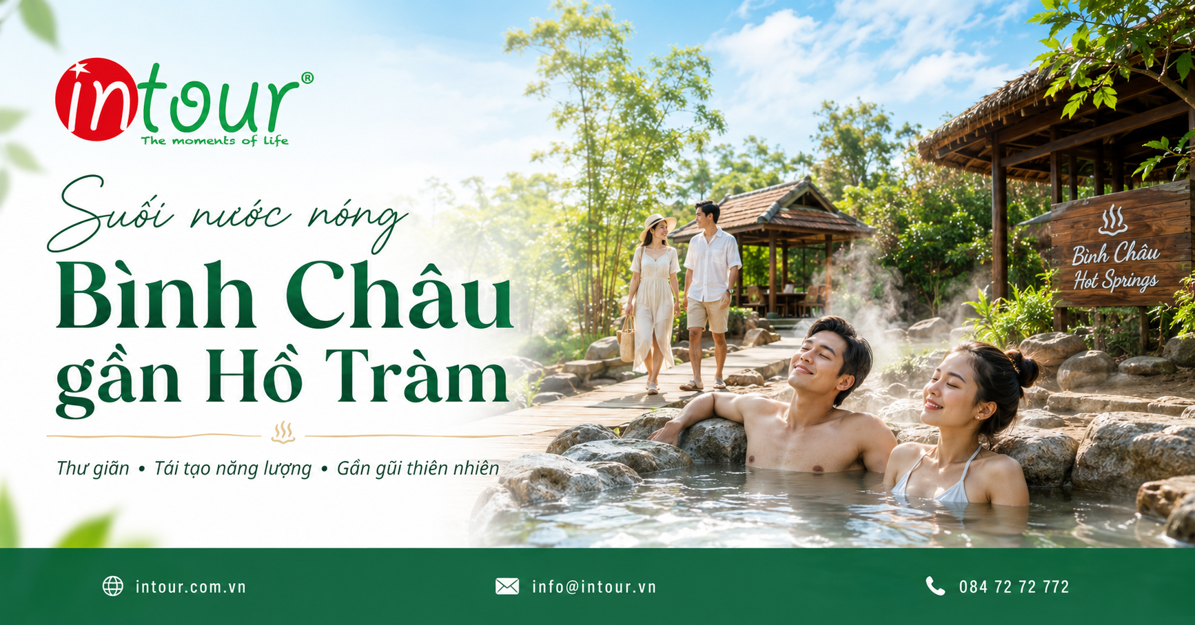 Suối nước nóng Bình Châu gần Hồ Tràm