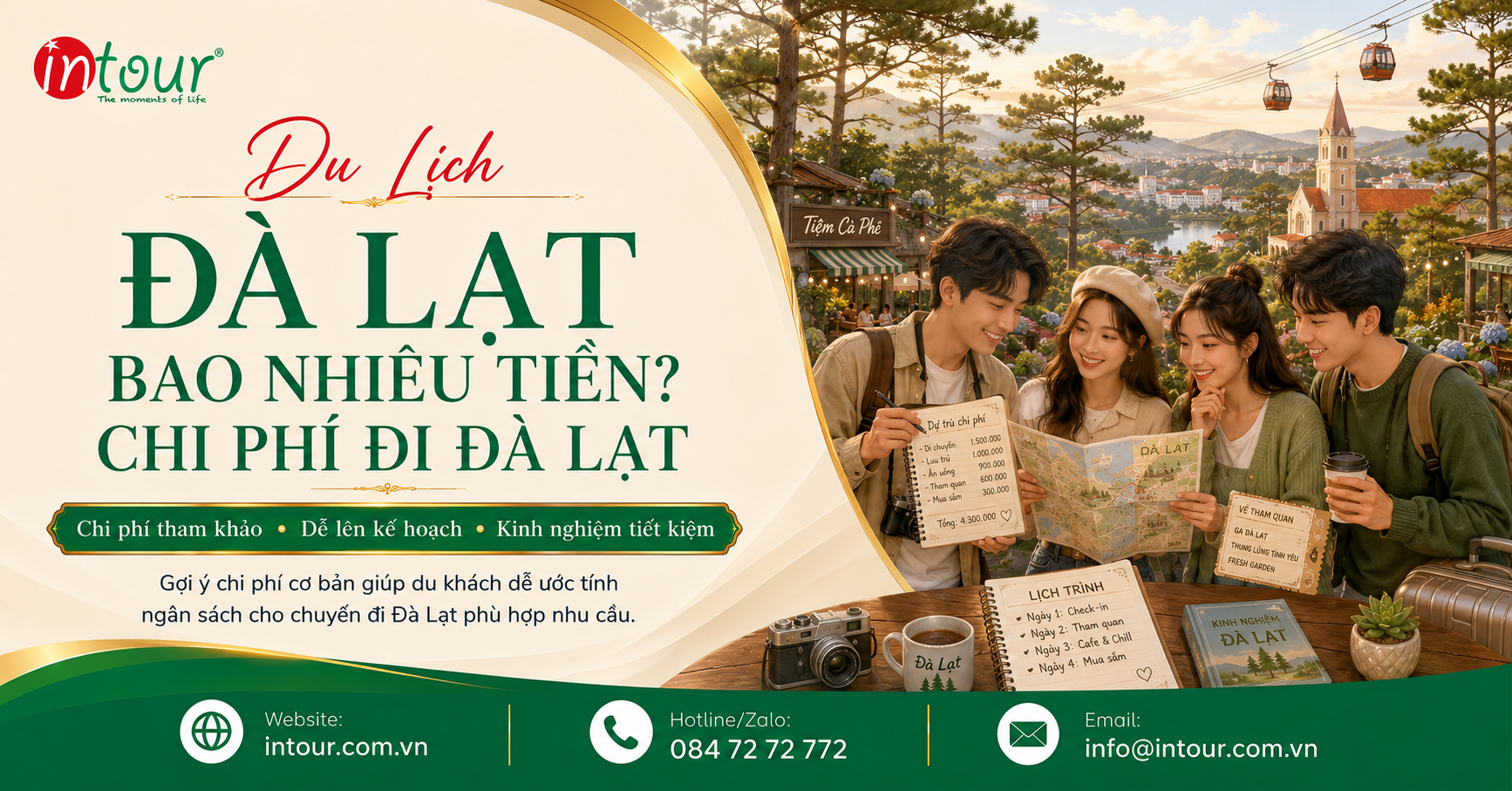 Du Lịch Đà Lạt Bao Nhiêu Tiền? Cách Tính Chi Phí Đi 2N1Đ, 3N2Đ, 4N3Đ Cho Gia Đình, Nhóm Bạn Và Khách Đoàn