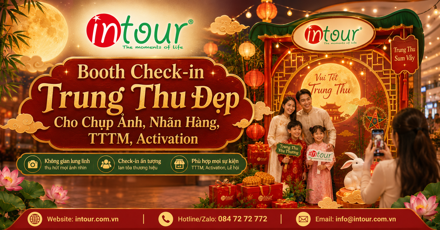 Booth Check-in Trung Thu Đẹp Cho Chụp Ảnh, Nhãn Hàng, TTTM, Activation