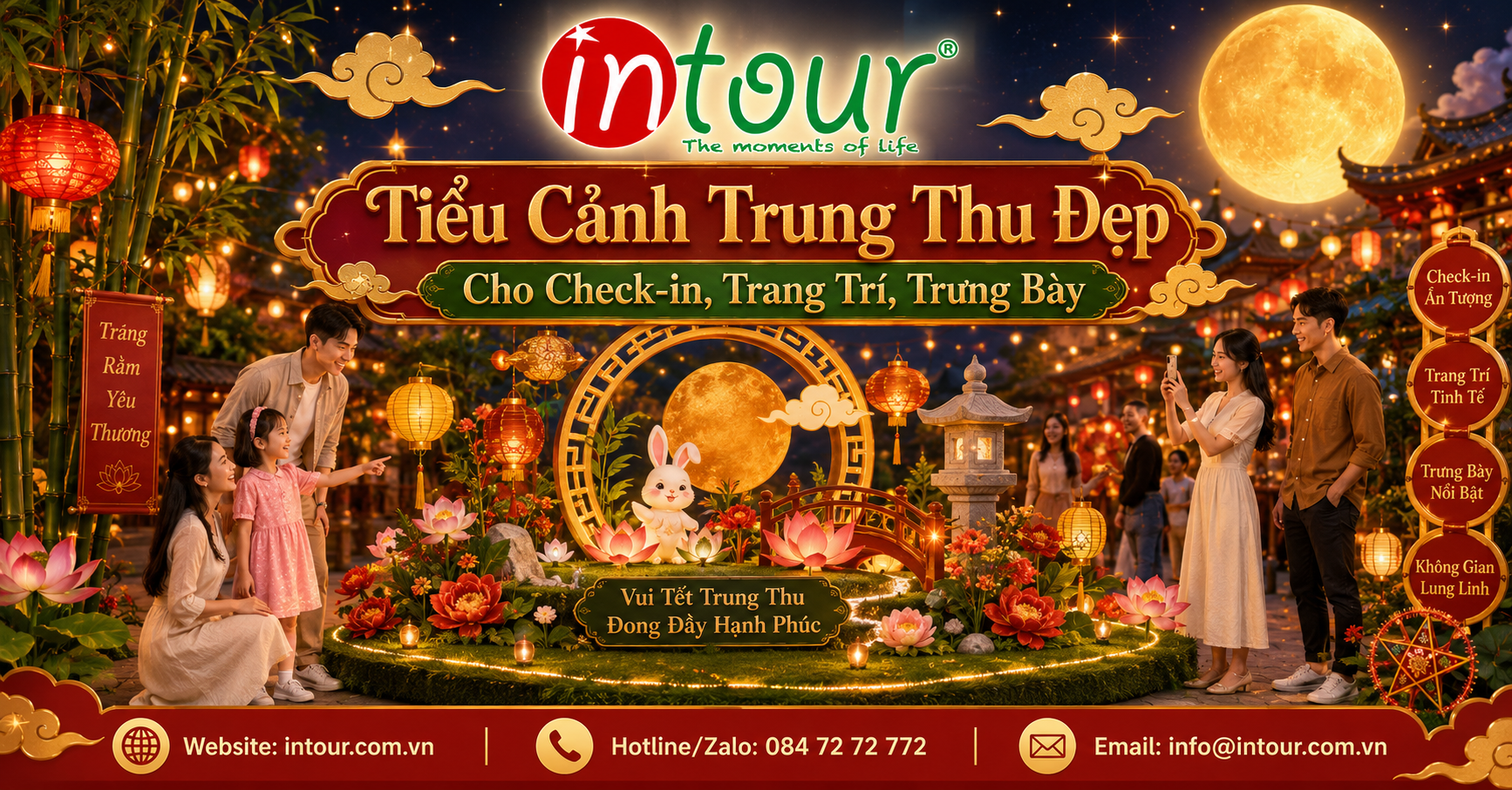 Tiểu Cảnh Trung Thu Đẹp Cho Check-in, Trang Trí, Trưng Bày Không Gian