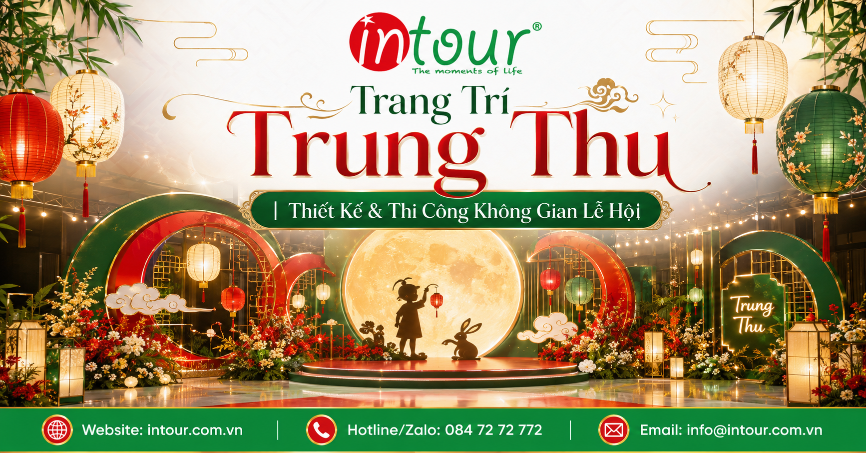 Trang Trí Trung Thu Đẹp, Thiết Kế Thi Công Không Gian Trăng Rằm Chuyên Nghiệp