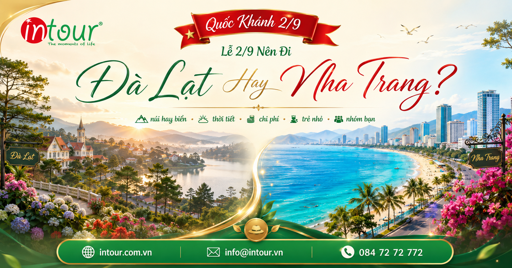 Lễ 2/9 Nên Đi Đà Lạt Hay Nha Trang? So Sánh Núi Và Biển Theo Thời Tiết, Di Chuyển, Chi Phí, Trẻ Nhỏ, Nhóm Bạn Và Lịch Trình Lễ 2/9 Nên Đi Đà Lạt Hay Nha Trang? So Sánh Núi Và Biển Theo Thời Tiết, Di Chuyển, Chi Phí, Trẻ Nhỏ, Nhóm Bạn Và Lịch Trình