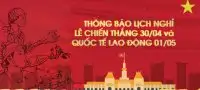 Lịch nghỉ Lễ 30/4 và 1/5 chính thức của năm 2026