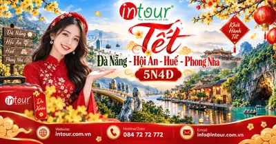 Du Lịch Tết 2027: Tour Đà Nẵng - Sơn Trà - Hội An - Bà Nà - Huế - Quảng Bình - Động Phong Nha 5 Ngày 4 Đêm