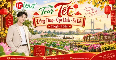 Du Lịch Tết 2027: Tour Đồng Tháp Cao Lãnh Sa Đéc 2 Ngày 1 Đêm