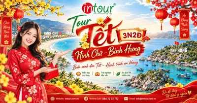 Du Lịch Tết 2027: Tour Ninh Chữ - Bình Hưng 3 Ngày 2 Đêm Bằng Tàu Hoả (Xe Lửa)