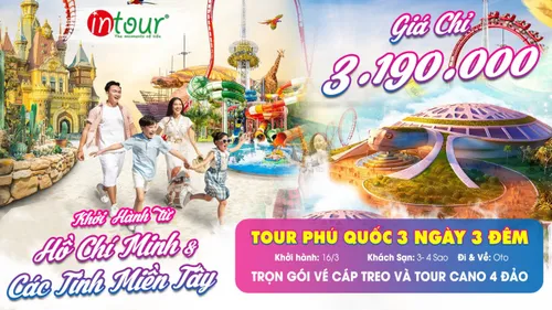 Tour Cần Thơ Phú Quốc KS3* Bằng Xe + Tàu Cao Tốc 3 Ngày 3 Đêm Trọn Gói Năm 2026