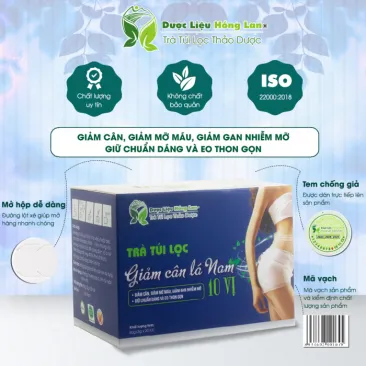 Giá bán trà Túi Lọc Giảm Cân Lá Nam 10 Vị: 59.000đ/hộp 60g (20góix3g)
