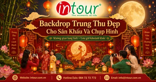 Backdrop Trung Thu Đẹp Cho Sân Khấu, Chụp Hình, Chương Trình Thiếu Nhi