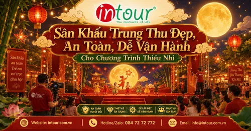 Sân Khấu Trung Thu Đẹp, An Toàn, Dễ Vận Hành Cho Chương Trình Thiếu Nhi