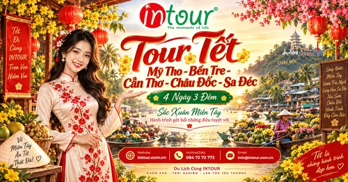 Du Lịch Tết 2027: Tour Mỹ Tho - Bến Tre - Cần Thơ - Châu Đốc - Sa Đéc 4 Ngày 3 Đêm