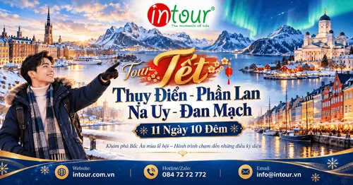 Du Lịch Tết 2027: Tour Thụy Điển - Phần Lan - Na Uy - Đan Mạch 11 Ngày 10 Đêm