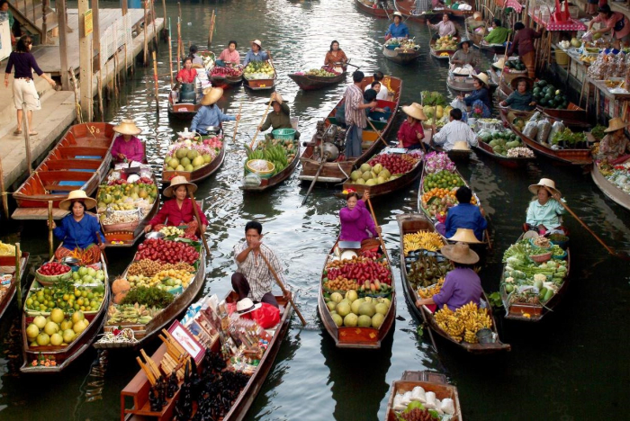 Chợ Nổi Damnoen Saduak Thái Lan