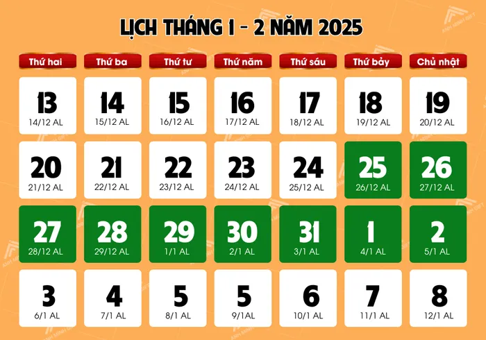 Lịch nghỉ Tết Nguyên Đán - Tết Âm Lịch Năm Nay được nghỉ bao nhiêu ngày?