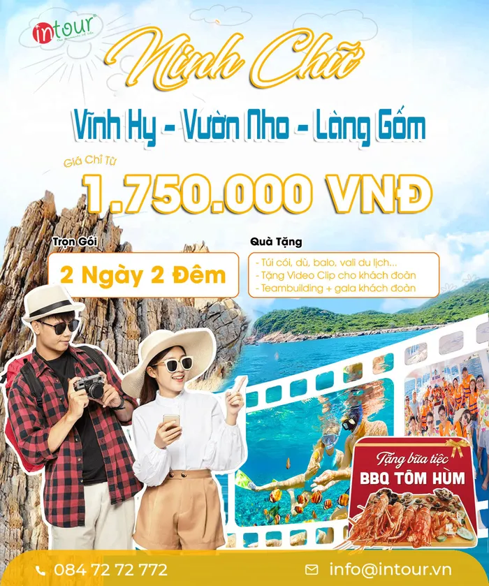 Tour Du Lịch Bình Hưng Ninh Chữ - Vĩnh Hy 2 Ngày 2 Đêm