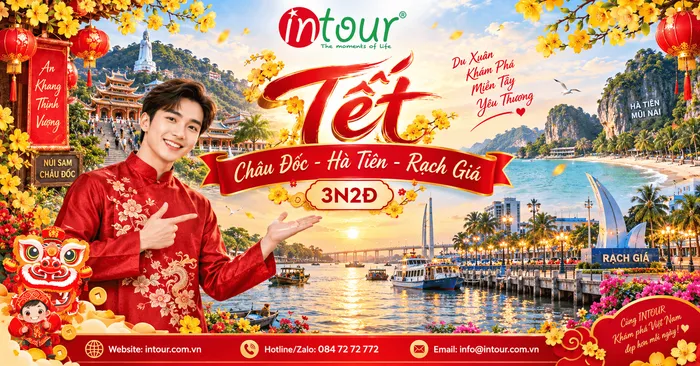 Du lịch Tết 2027: Tour Châu Đốc Hà Tiên Rạch Giá 3 Ngày 2 Đêm