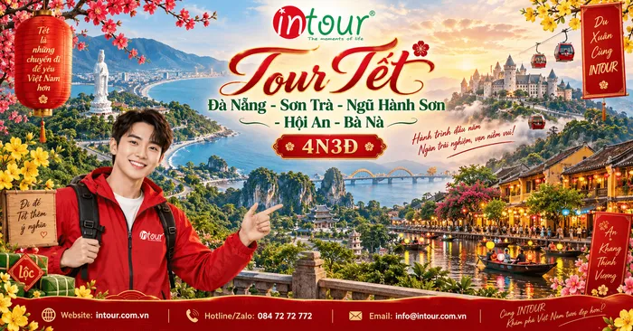 Du Lịch Tết 2027: Tour Đà Nẵng - Sơn Trà - Ngũ Hành Sơn - Hội An - Bà Nà 4 Ngày 3 Đêm