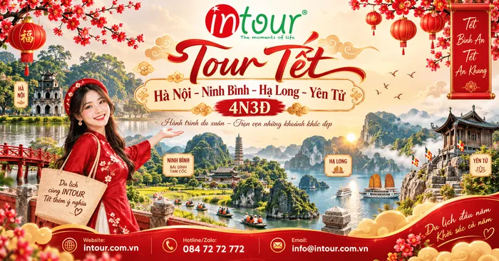 Du Lịch Tết 2027: Tour Hà Nội - Ninh Bình (Bái Đính, Tam Cốc) - Hạ Long - Yên Tử 4 Ngày 3 Đêm