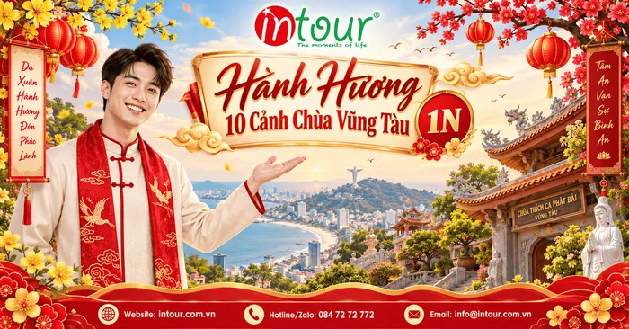 Du Lịch Tết 2027: Tour Hành Hương Viếng 10 Cảnh Chùa Vũng Tàu 1 Ngày