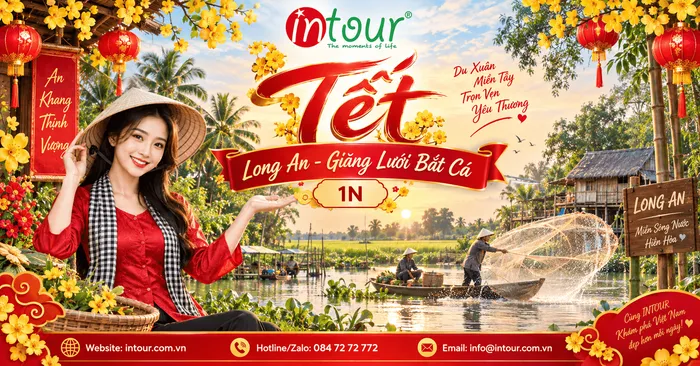 Du Lịch Tết 2027: Tour Long An Giăng Lưới Bắt Cá 1 Ngày