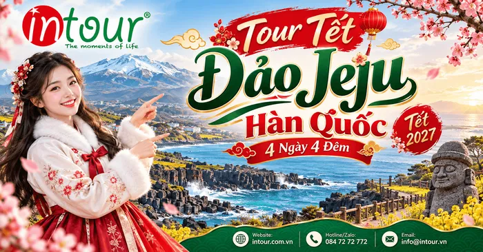 Du Lịch Tết 2027: Tour Đảo Jeju - Hàn Quốc 4 Ngày 4 Đêm